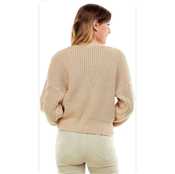 Love Tree Chunky Cable Knit Sweater Cardigan - Picture 3 of 4